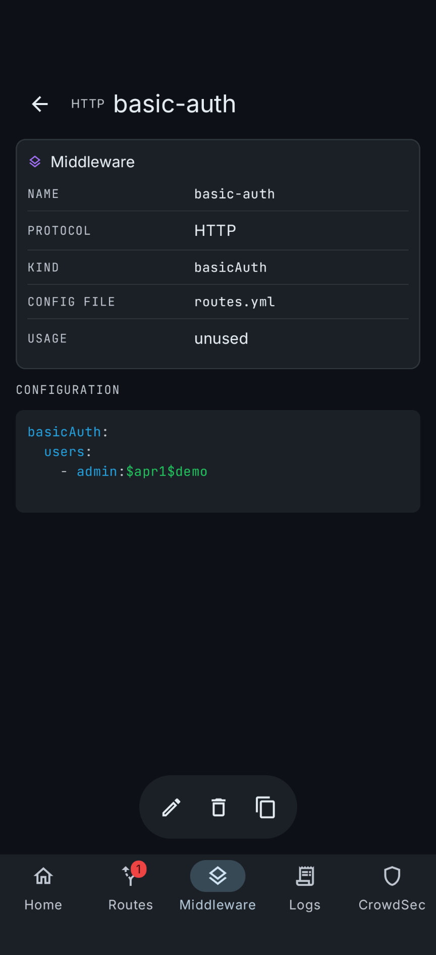 Middleware detail