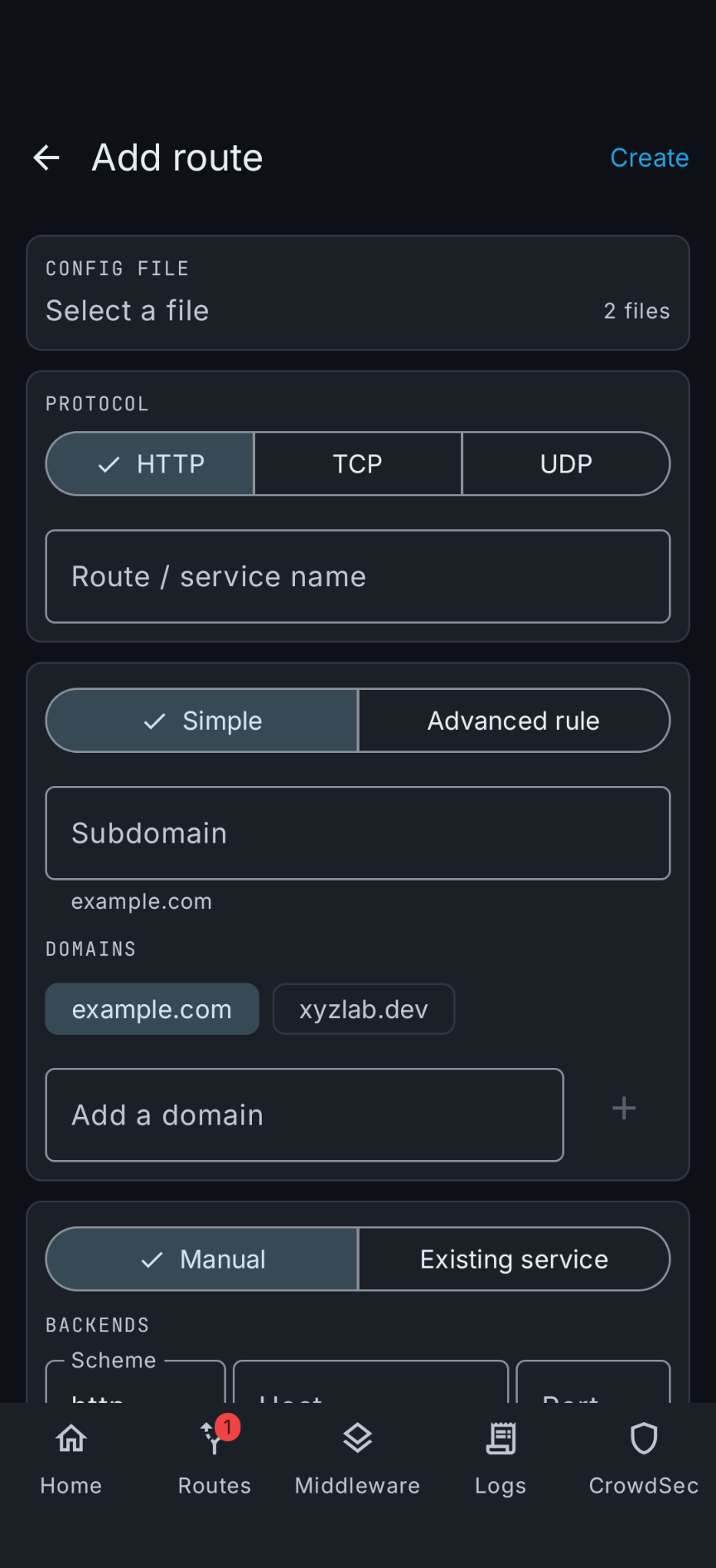 Add a route