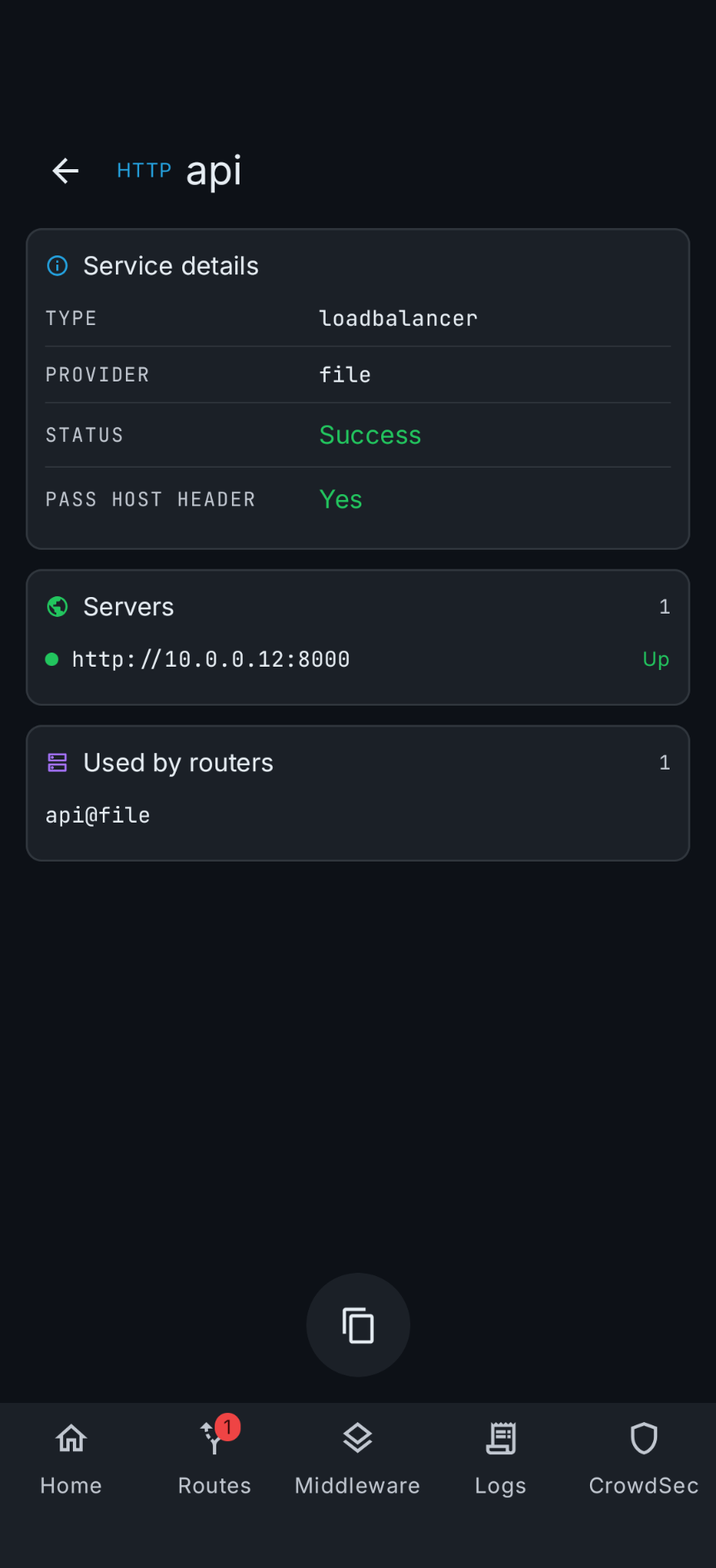 Service detail
