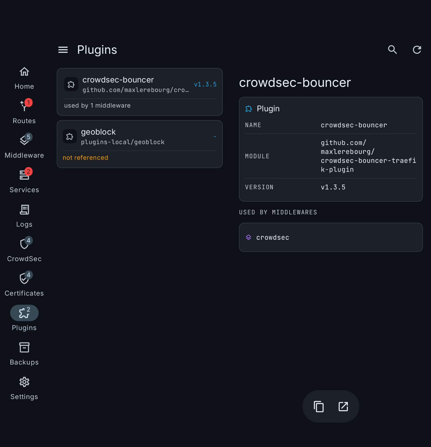 Plugin detail