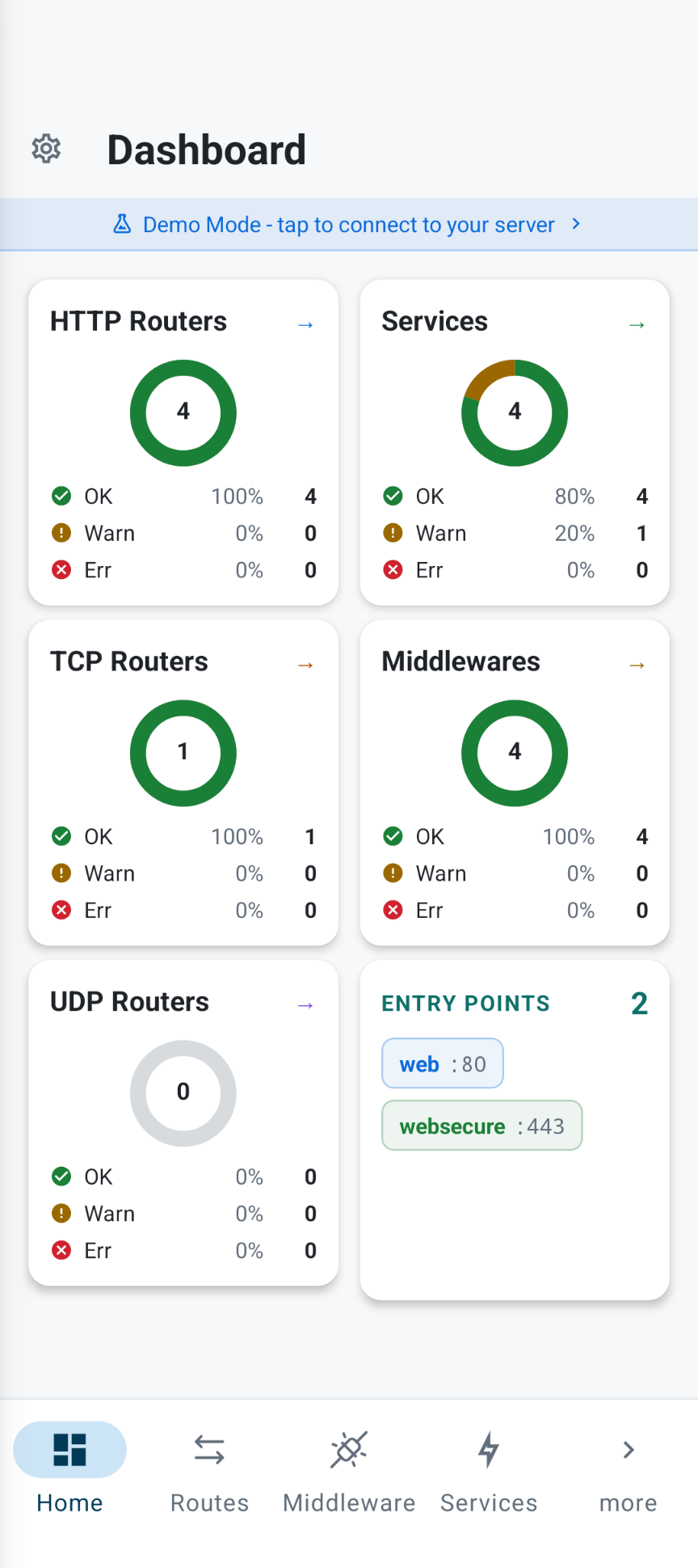 Traefik Manager mobile app