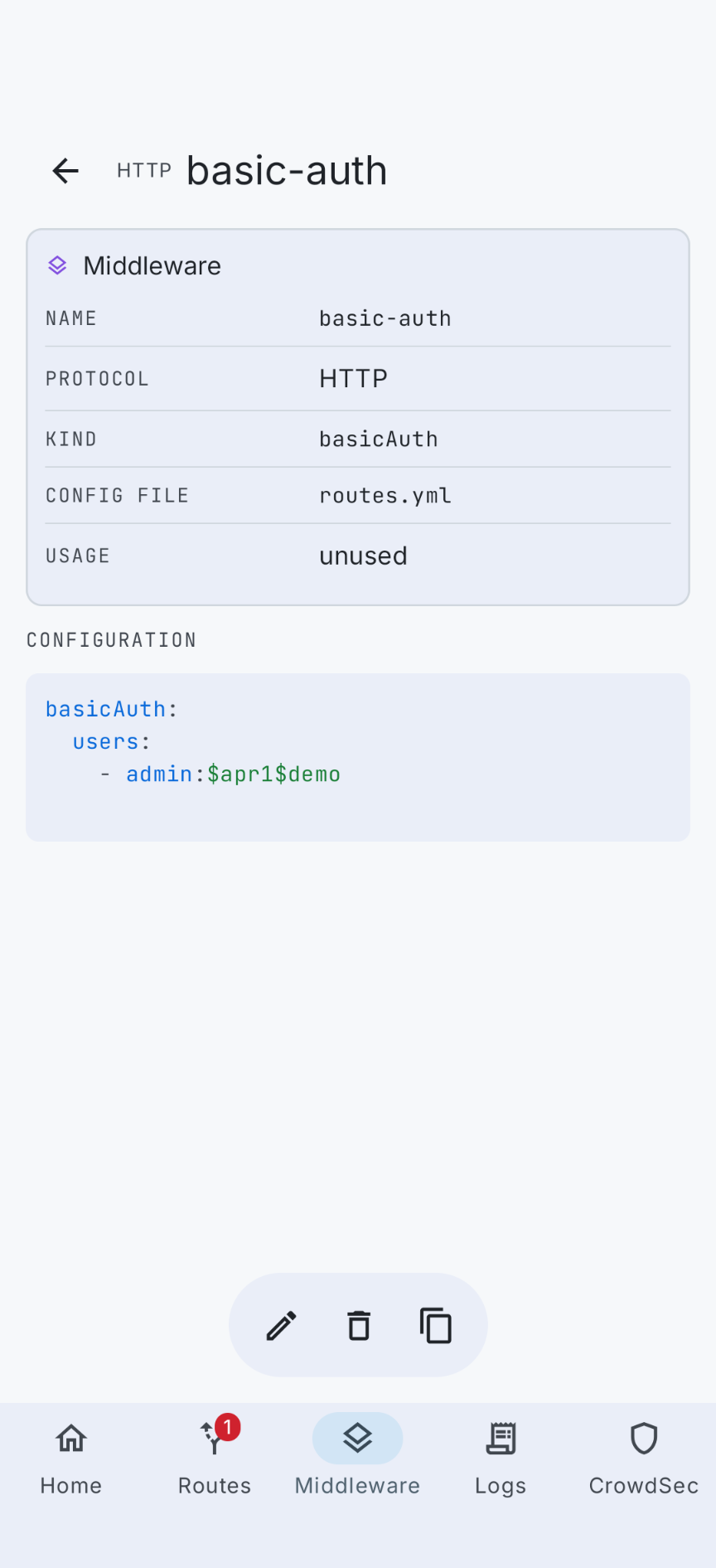 Middleware detail