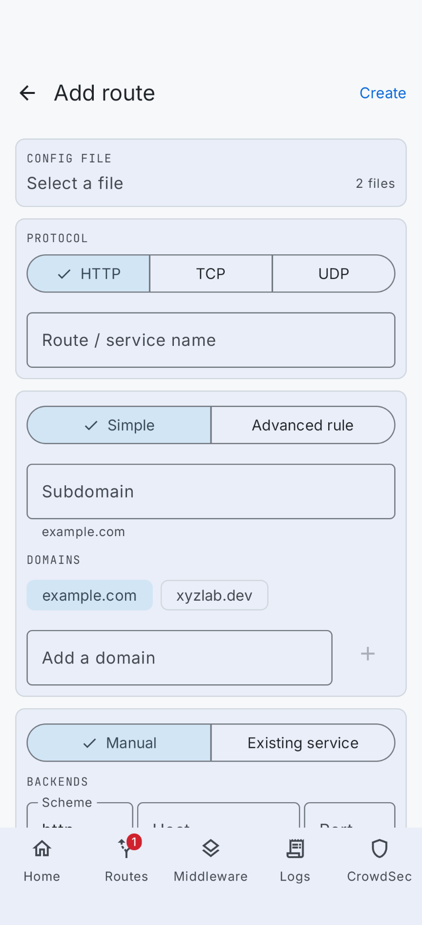 Add a route