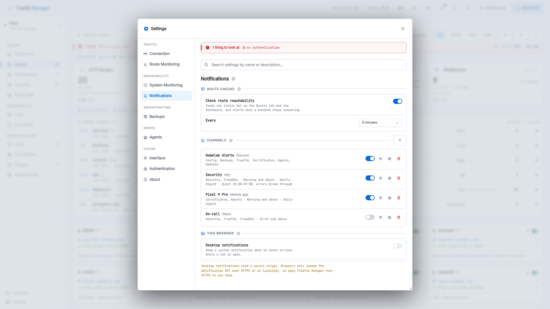 Notification channels