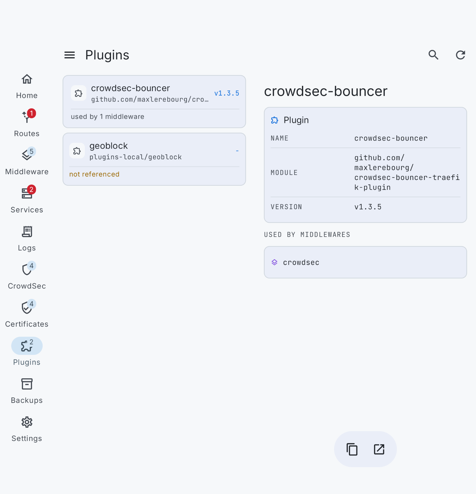 Plugin detail